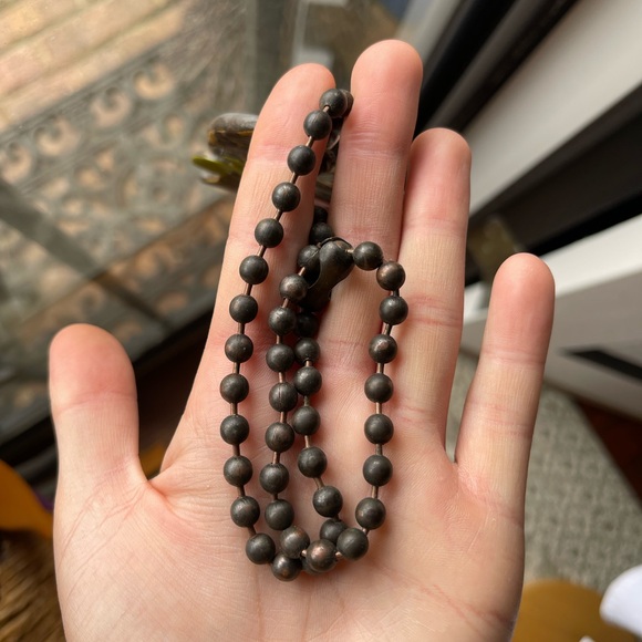 Sookie Sookie necklace for women. Made of cooper beads. With a beautiful flower - Picture 7 of 8